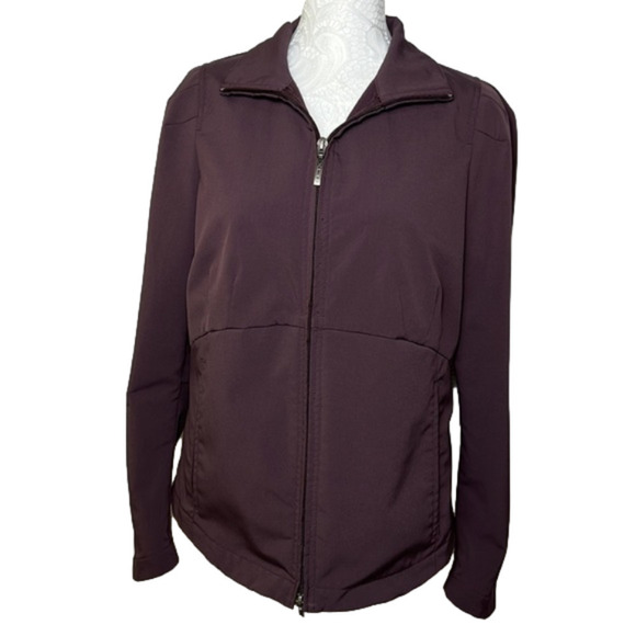 COLUMBIA Women’s XCQ Waist Length Fitted Burgundy Lightweight Jacket- Size Small - Picture 1 of 12